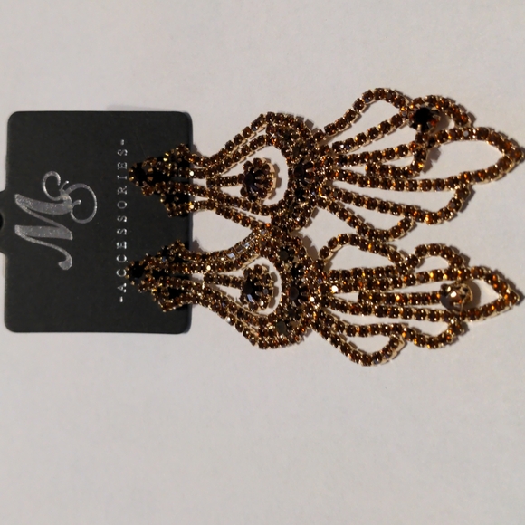 Sparkly  Rhinestone Earrings - Picture 3 of 5